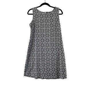 Lulu B Black White Print Sleeveless Dress Size Large